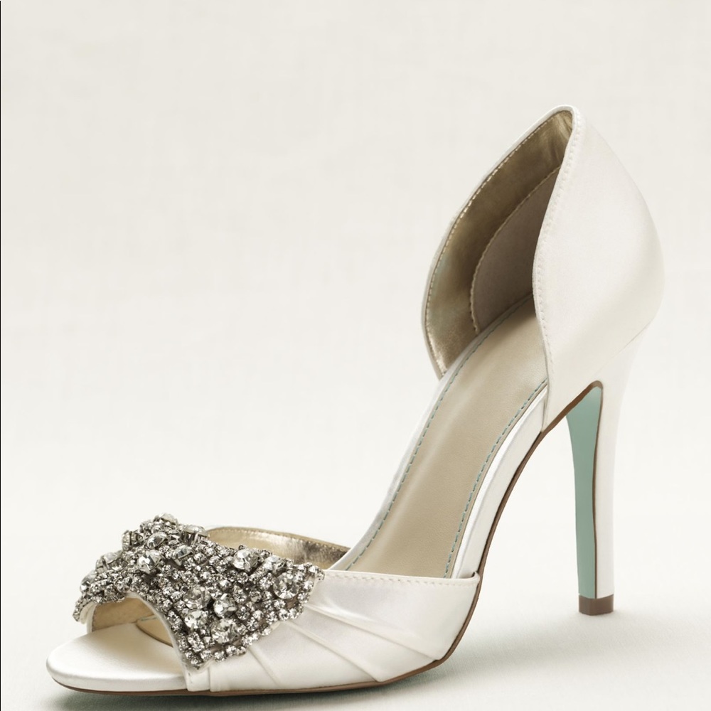 Betsey Johnson Peep Toe Pumps - Wedding Edition